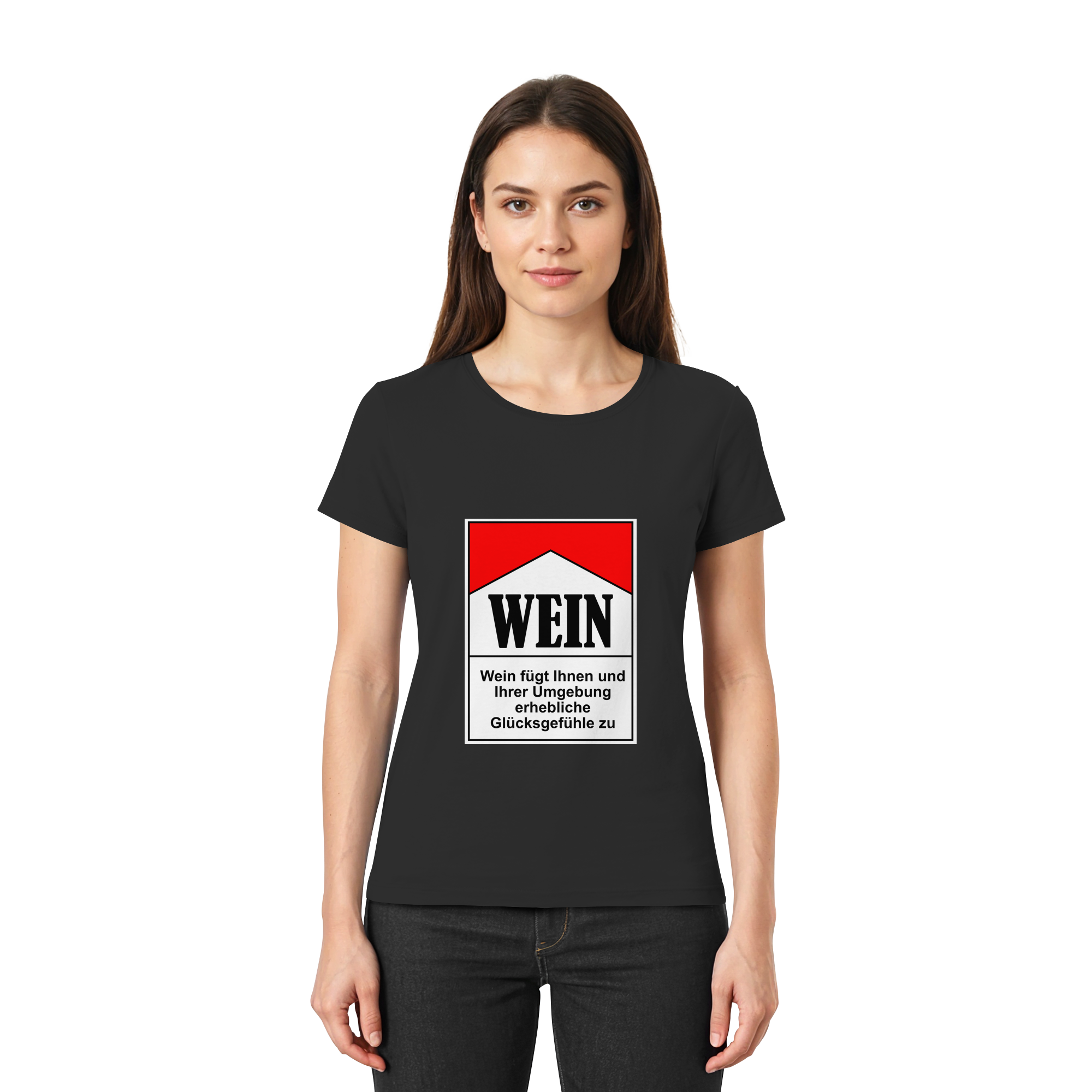 Wein Zigarettenpackung Glückgefühle | Frauen T-Shirt