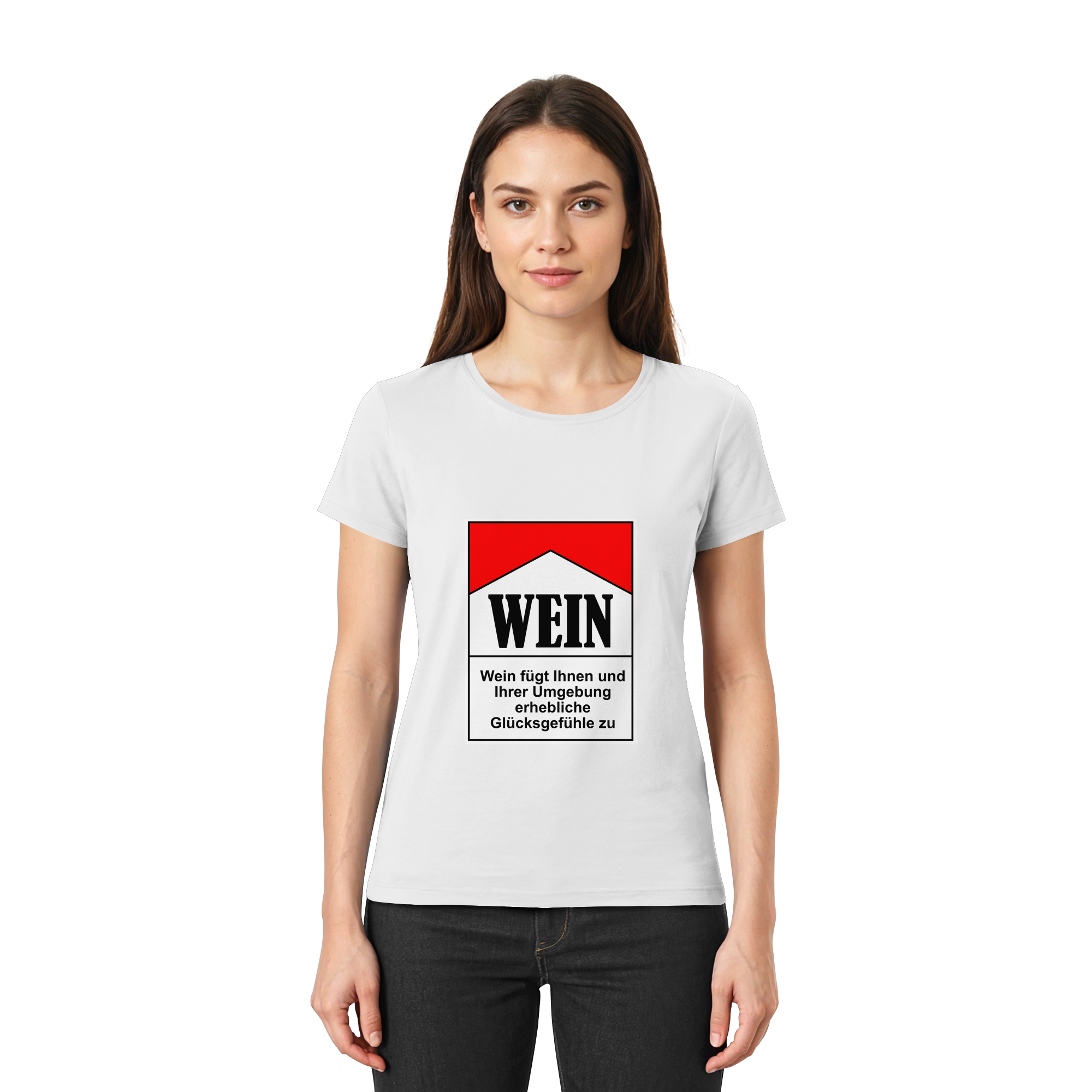 Wein Zigarettenpackung Glückgefühle | Frauen T-Shirt