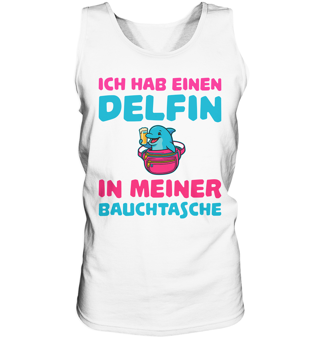 Ich hab einen Delfin in meiner Bauchtasche | Männer Tanktop - Bierista