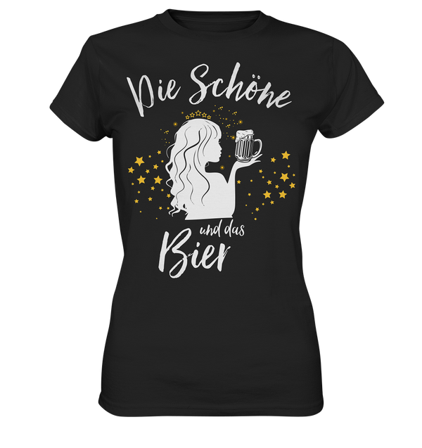 Die schöne und das Bier | Frauen T-Shirt