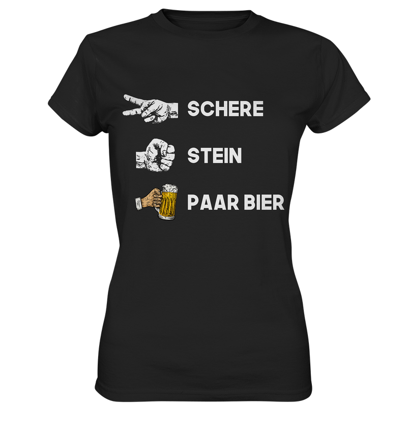 Schere Stein Paar Bier | Frauen T-Shirt