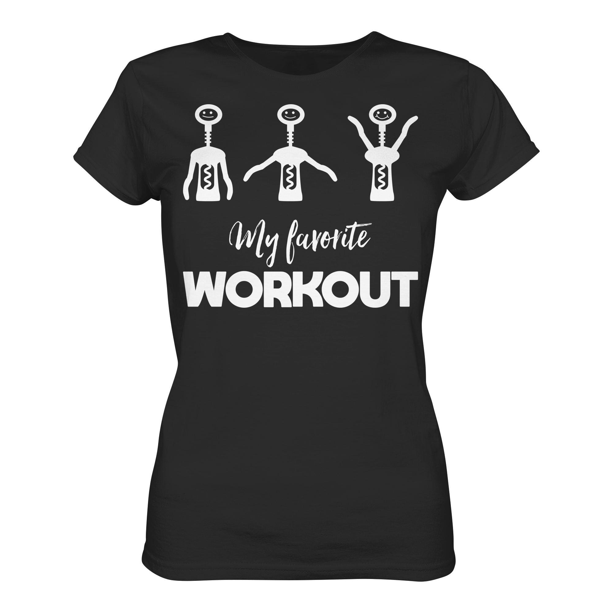 Lieblingsworkout Wein Korkenzieher | Frauen T-Shirt