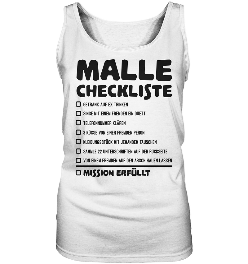 Malle Checkliste | Frauen Tanktop