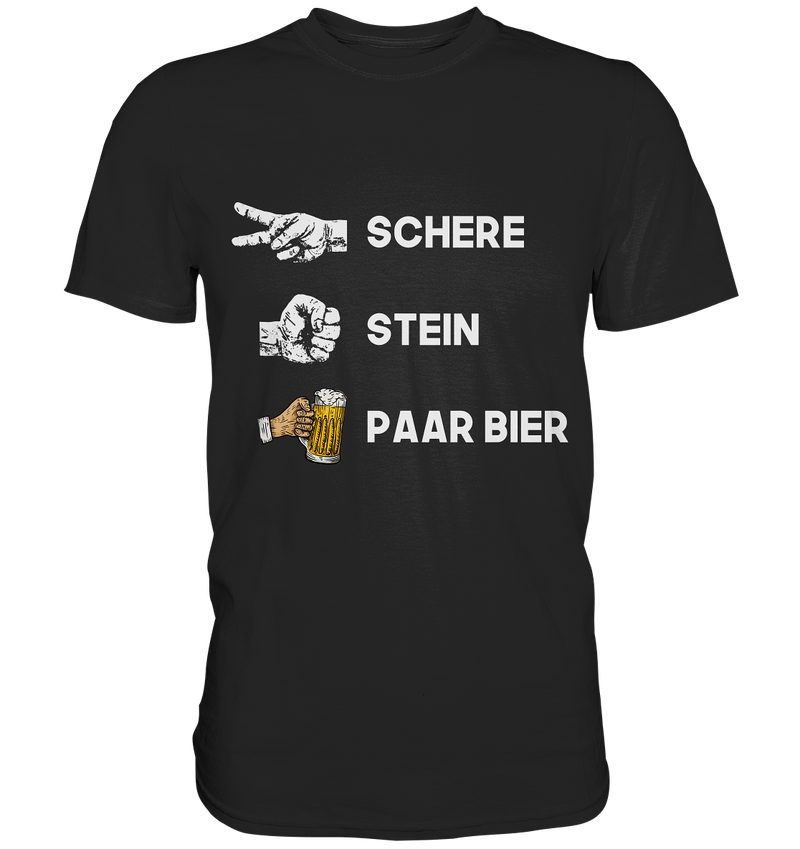 Schere Stein Paar Bier | Männer T-Shirt