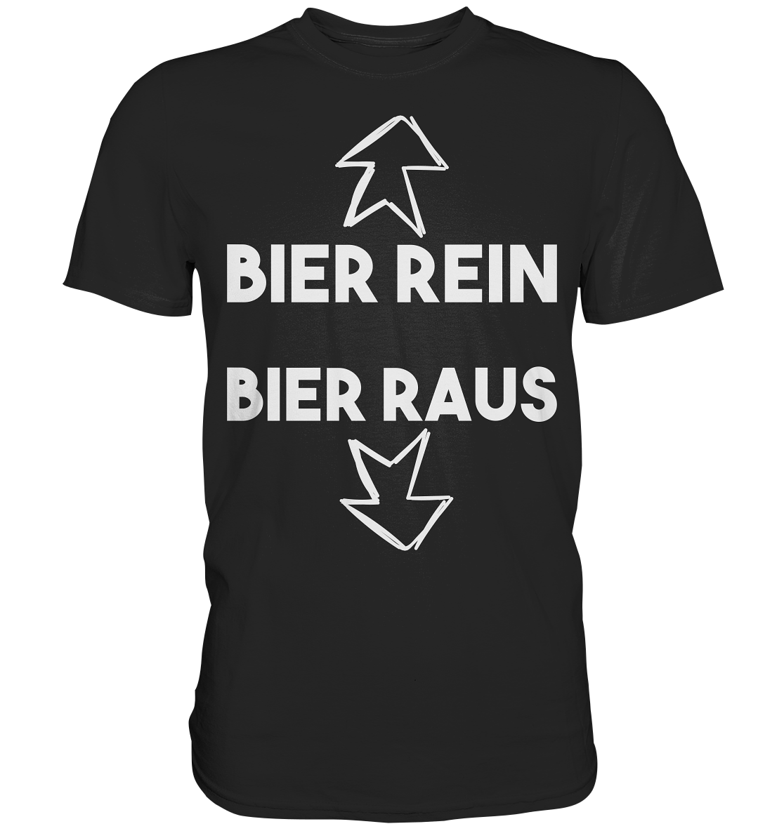 Bier rein, Bier raus | Männer T-Shirt - Bierista