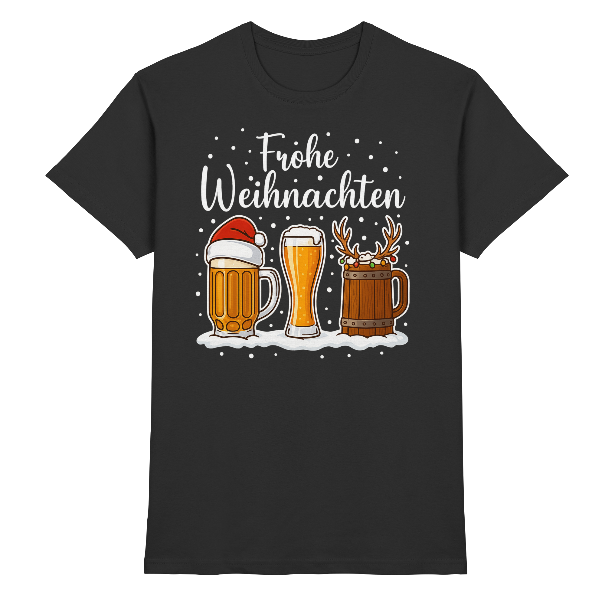 Frohe Weihnachten Bierkrüge | Männer T-Shirt