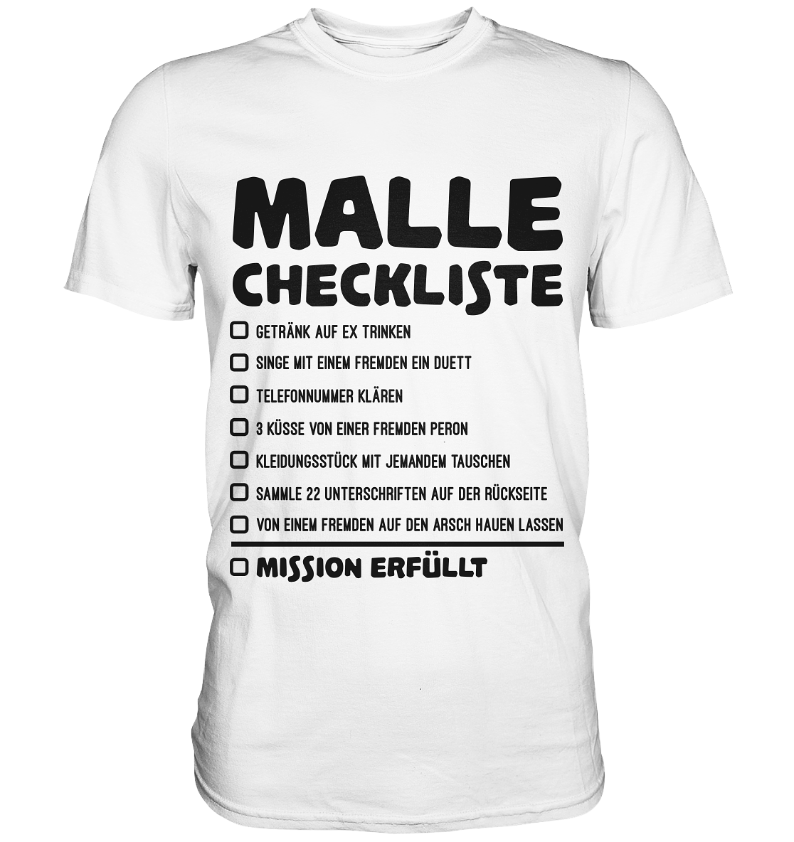 Malle Checkliste | Männer T-shirt - Bierista