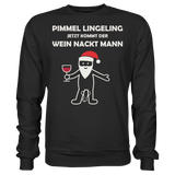 Pimmel Lingeling Wein Nackt Mann | Sweatshirt - Bierista