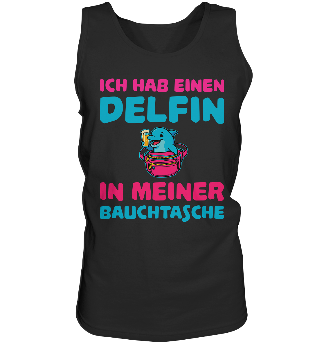 Ich hab einen Delfin in meiner Bauchtasche | Männer Tanktop - Bierista