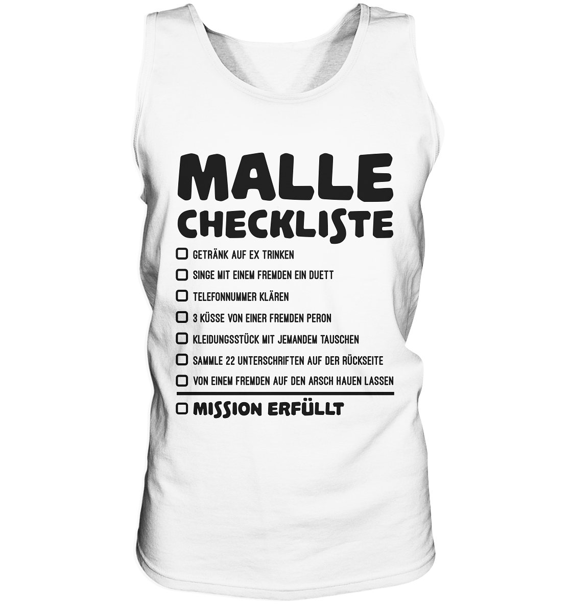 Malle Checkliste | Männer Tanktop - Bierista