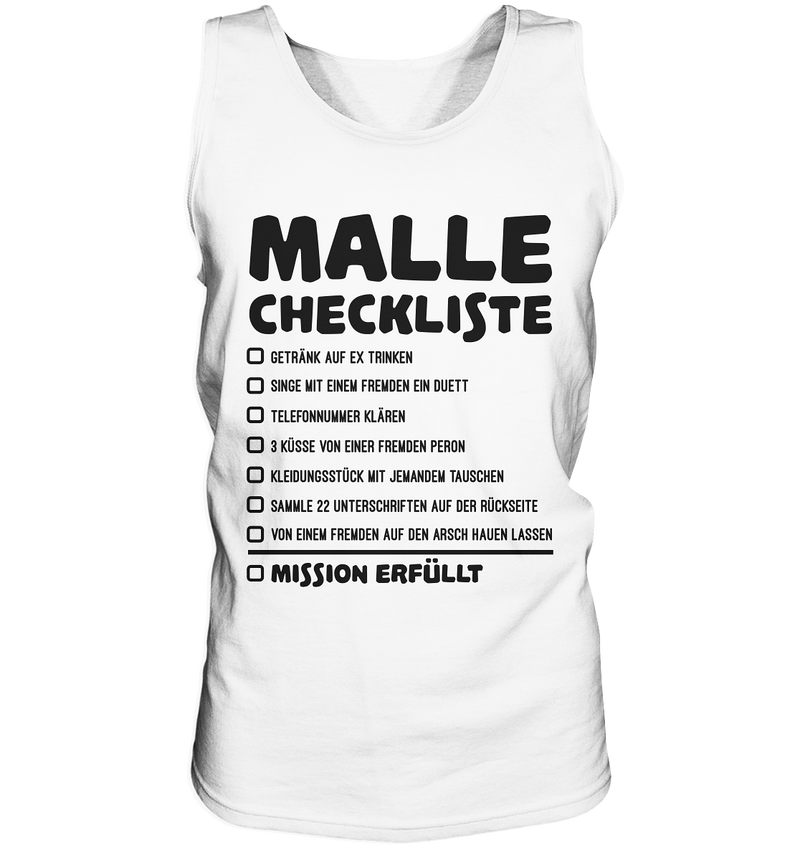 Malle Checkliste | Männer Tanktop