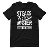 Steaks & Bier, darum bin ich hier | Herren Premium T-Shirt