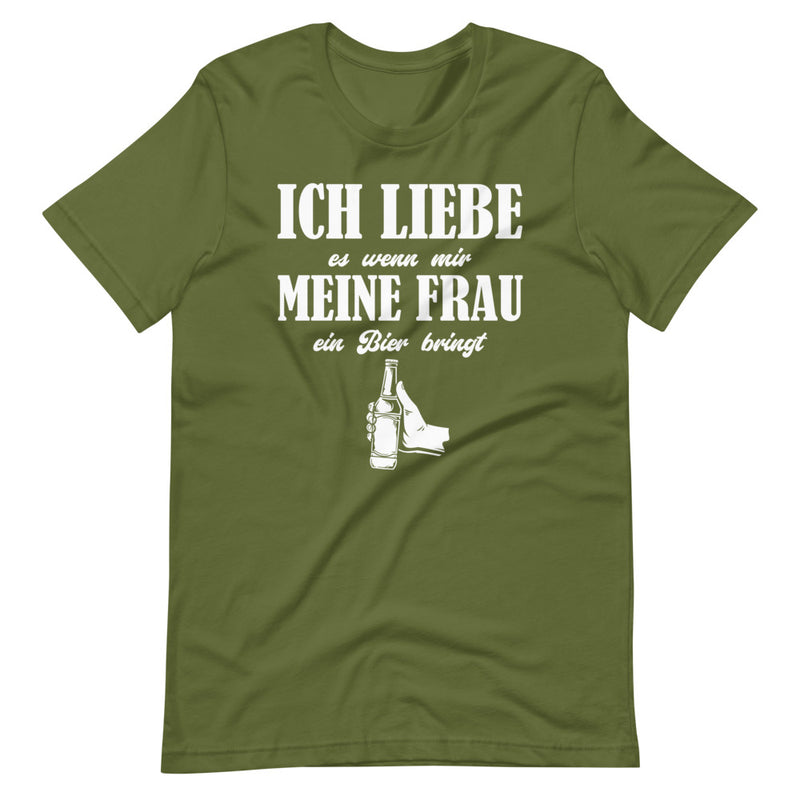 Ich liebe es wenn mir meine Frau ein Bier bringt | Herren Premium T-Shirt