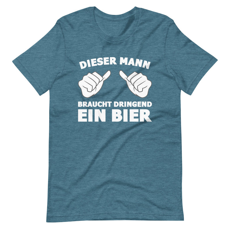 Dieser Mann braucht dringend ein Bier | Herren Premium T-Shirt