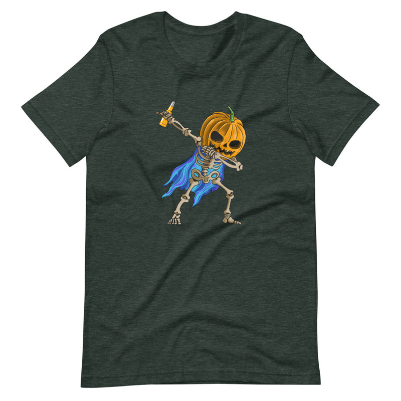 Halloween Dabbing Skelett mit Bier | Herren Premium T-Shirt