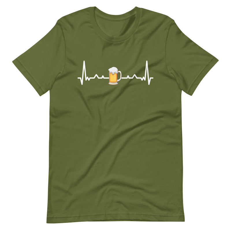 Bier Herzschlag Puls EKG | Herren Premium T-Shirt